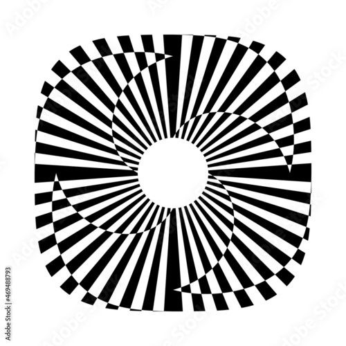 Abstract rotation circular design element.