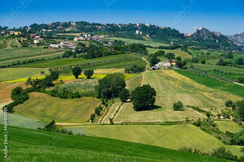 Rural landscape near Rimini and Verucchio, Emilia-Romagna