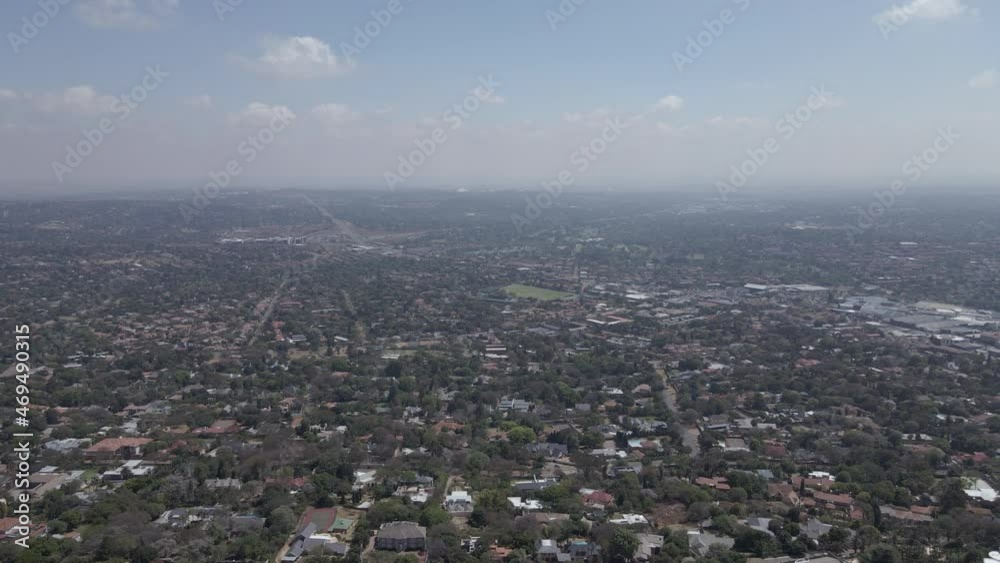Aerial view of Johannesburg residential area Aerial view of Johannesburg residential area