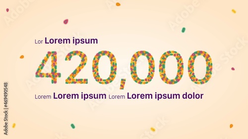 420,000 Statistic Bacteria Vector with Editable Text