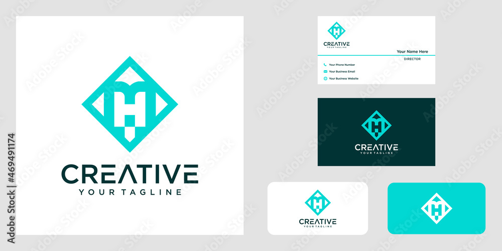 Fototapeta premium MH logo design