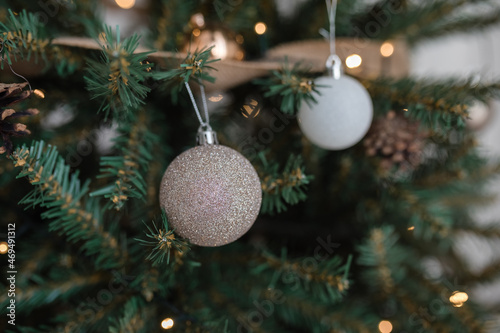 christmas decoration on a tree. Winter hollidays