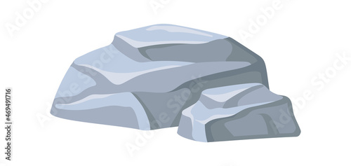 Garden stone. Rock stones pile, design rocked out, cartoon vector