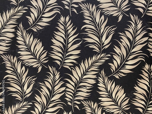 fern leaves on a dark background background. texture