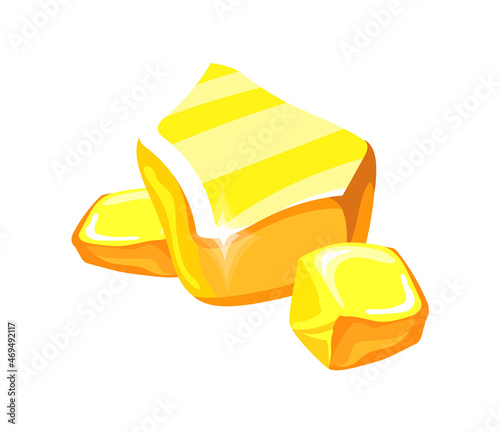 Golden assets. Gold mine nuggets, drawing for app, illustration, cartoon vector icon