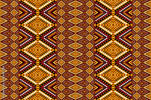 geometric ethnic oriental seamless pattern traditional design for background, carpet, wallpaper, clothing, wrapping, fabric