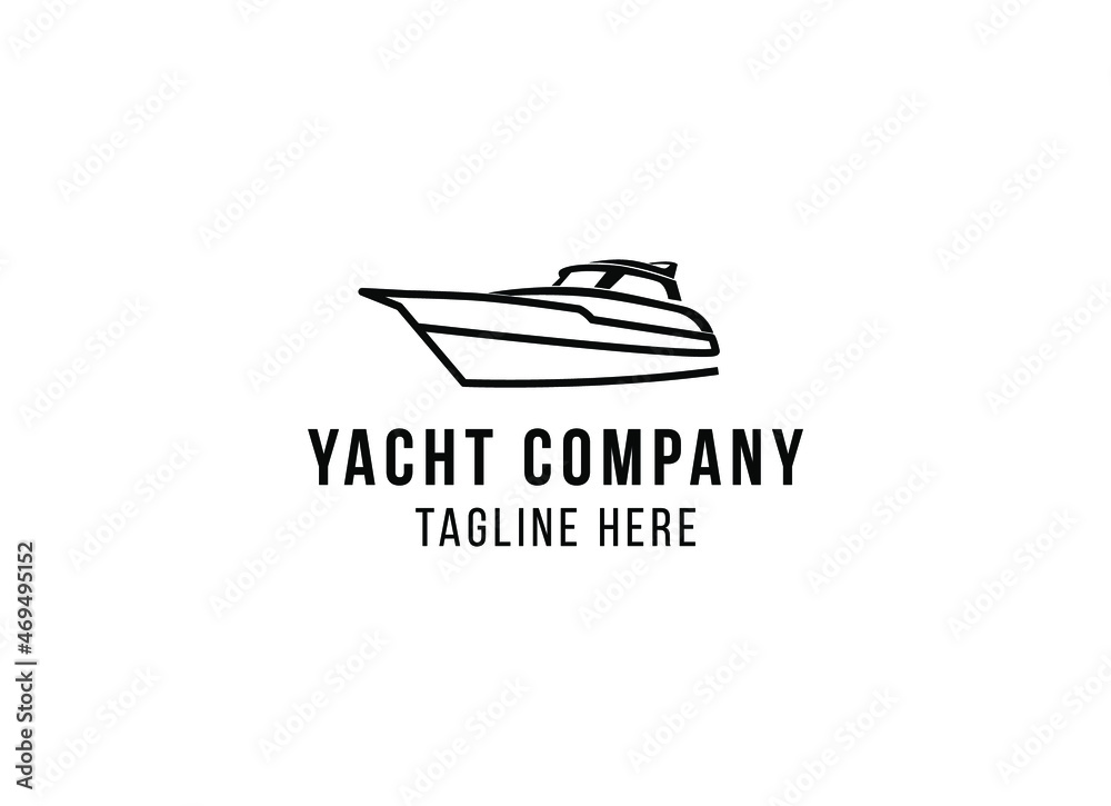 The luxury yacht design inspiration logo template. The luxury yacht design inspiration logo template.