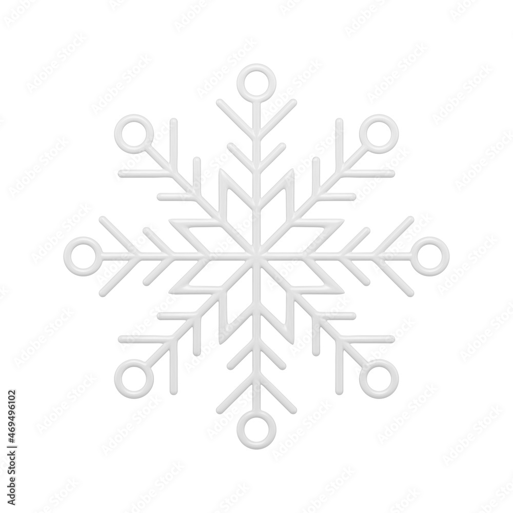 Frozen white snowflake template realistic design vector illustration. Elegant Christmas tree Frozen white snowflake template realistic design vector illustration. Elegant Christmas tree