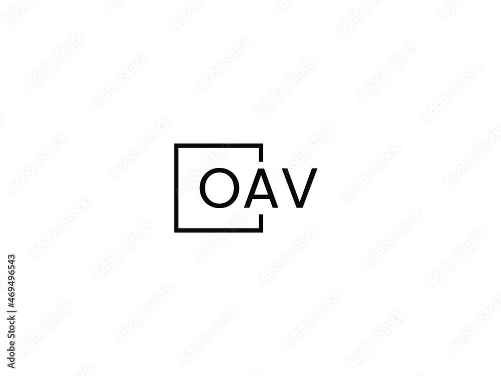 OAV letter initial logo design vector illustration