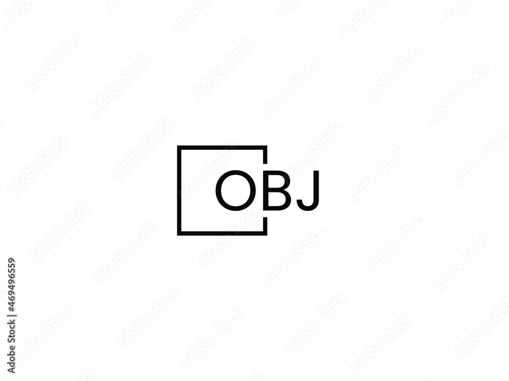 Obraz premium OBJ letter initial logo design vector illustration