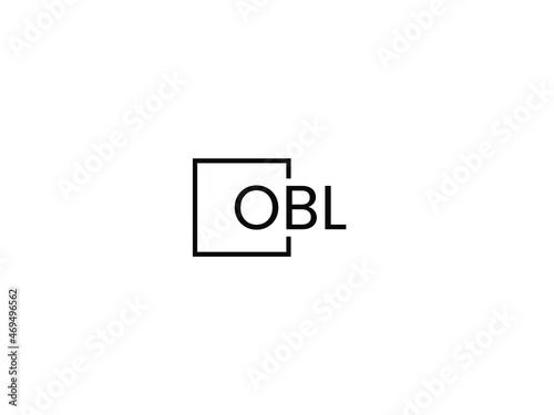 OBL letter initial logo design vector illustration