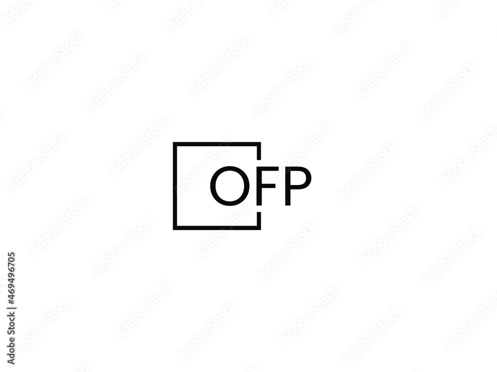 Obraz premium OFP letter initial logo design vector illustration