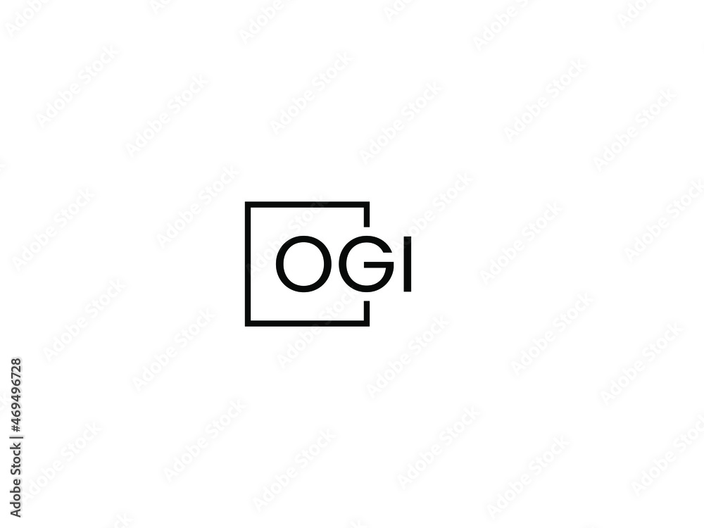 OGI letter initial logo design vector illustration OGI letter initial logo design vector illustration