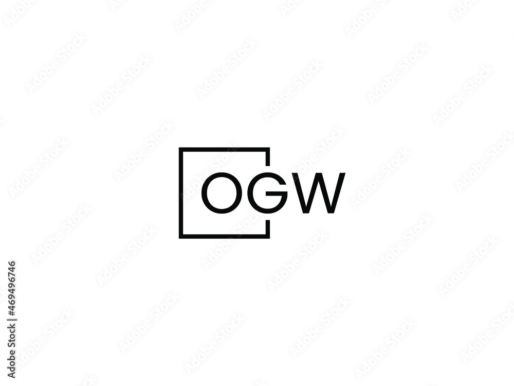 OGW letter initial logo design vector illustration