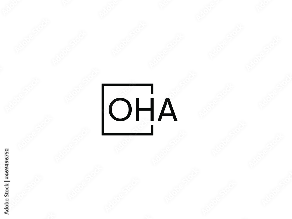 OHA letter initial logo design vector illustration OHA letter initial logo design vector illustration