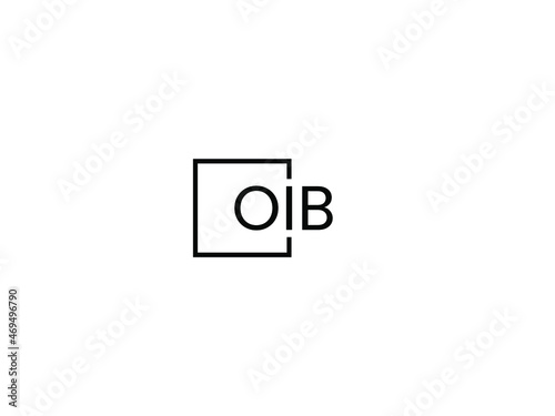 OIB letter initial logo design vector illustration