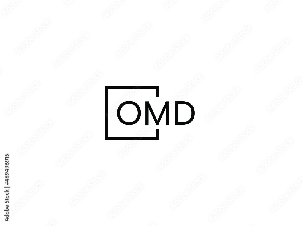 OMD letter initial logo design vector illustration