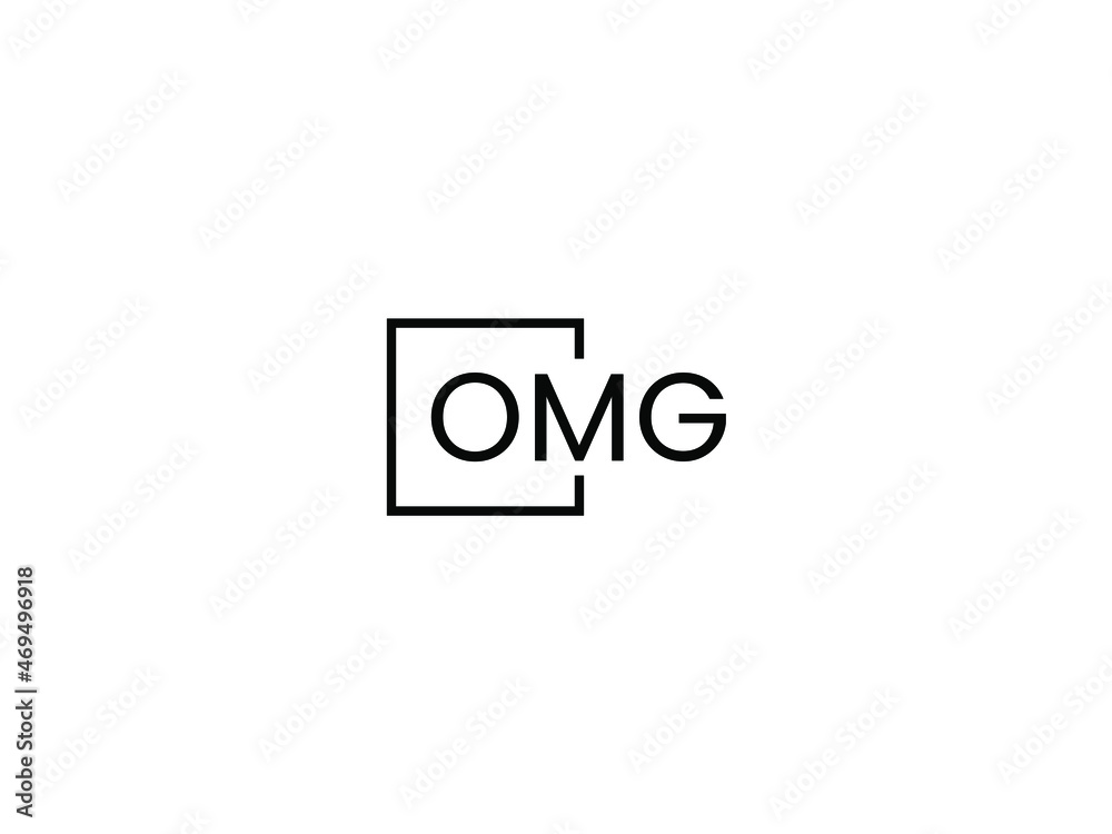 OMG letter initial logo design vector illustration