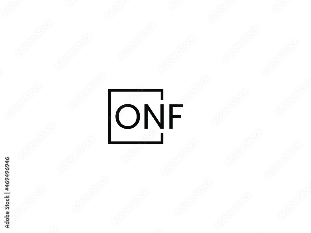 ONF letter initial logo design vector illustration ONF letter initial logo design vector illustration
