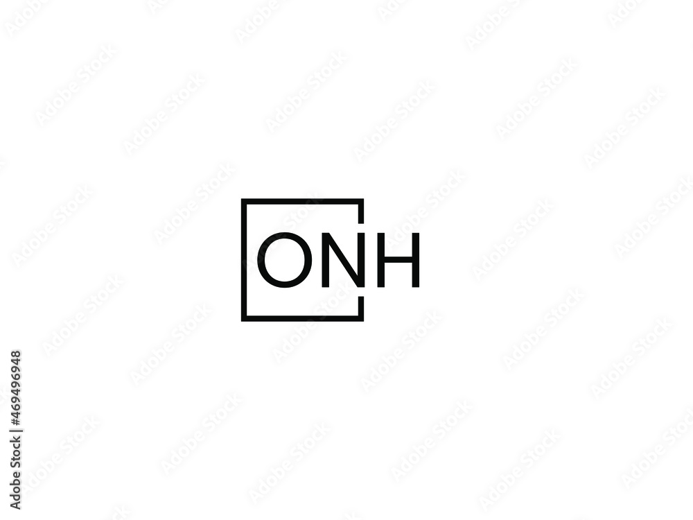 ONH letter initial logo design vector illustration ONH letter initial logo design vector illustration