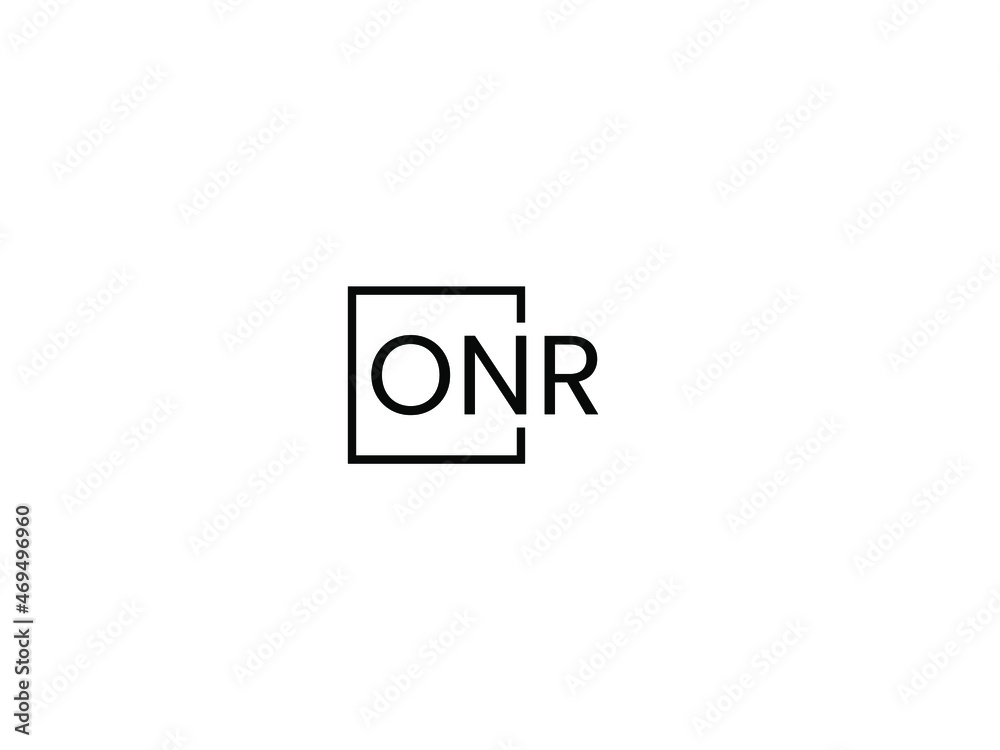 ONR letter initial logo design vector illustration