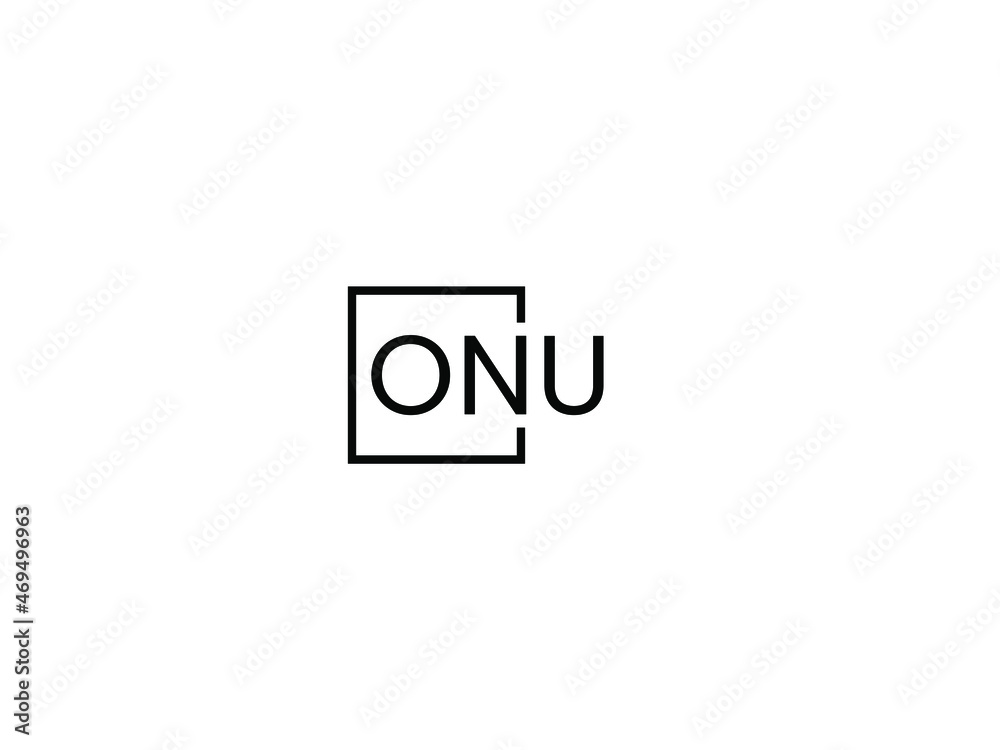Obraz premium ONU letter initial logo design vector illustration