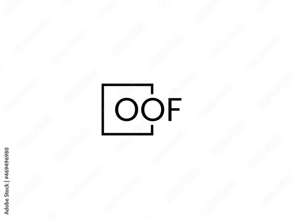 OOF letter initial logo design vector illustration OOF letter initial logo design vector illustration