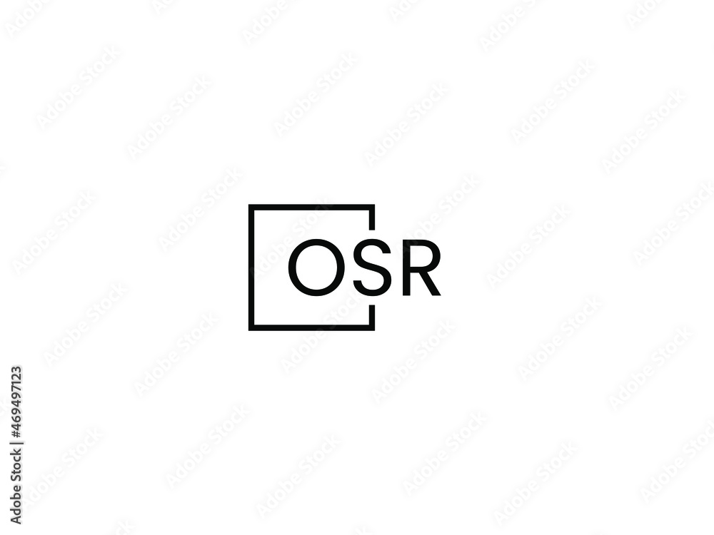 OSR letter initial logo design vector illustration OSR letter initial logo design vector illustration