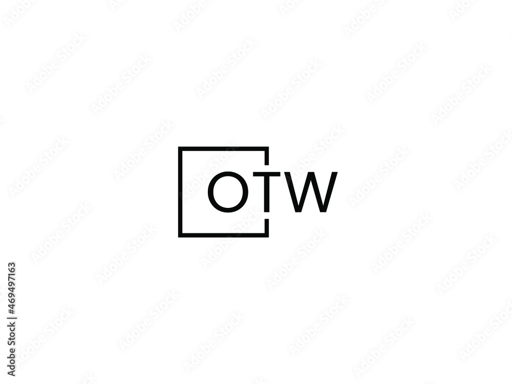 Obraz premium OTW letter initial logo design vector illustration