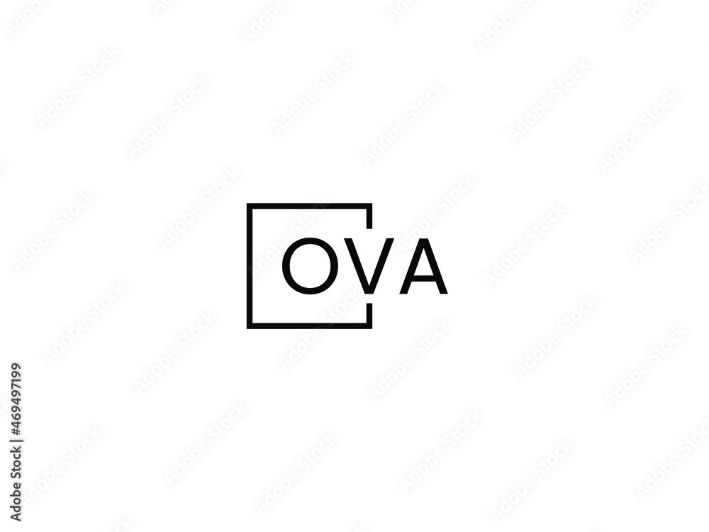 Fototapeta premium OVA letter initial logo design vector illustration