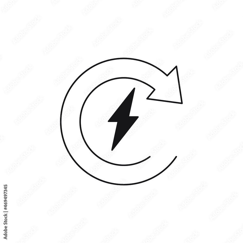 lightning icons symbol vector elements for infographic web