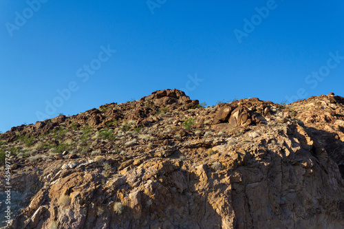 Small Mountain Rock Formation in Arizona on a beautiful day. Selective focus.