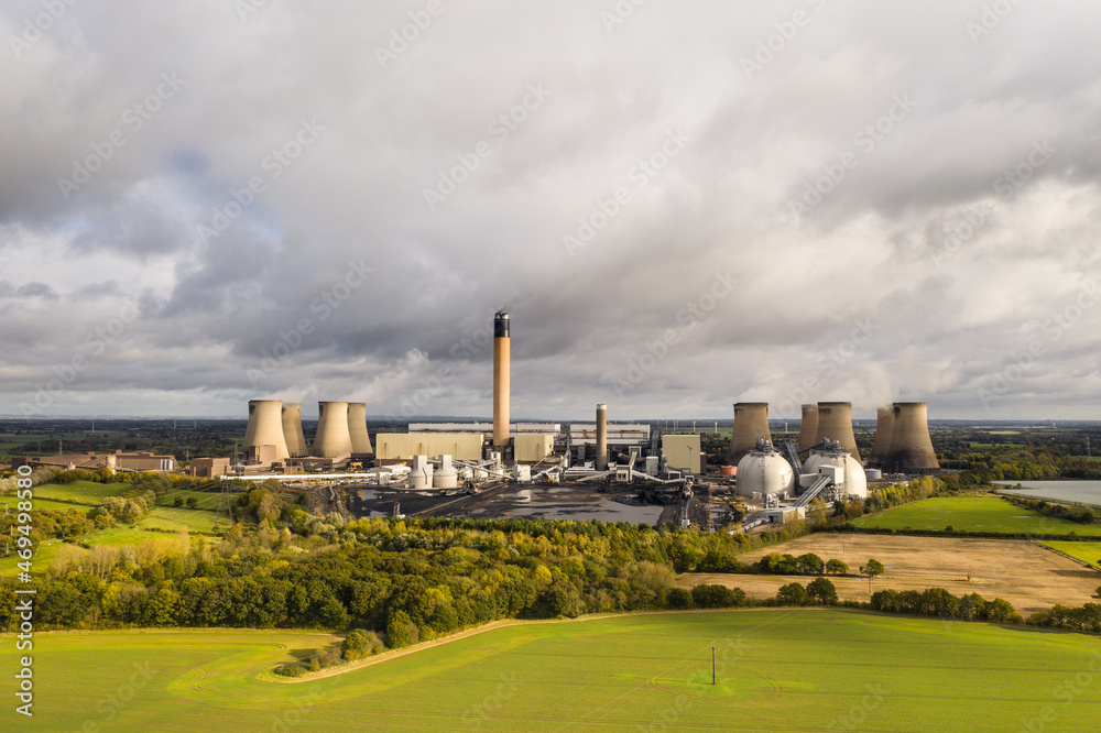 Aerial view of a coal fired Power Station