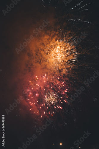 fireworks in the night sky