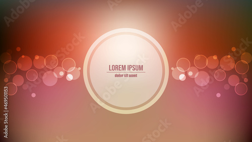 Pastel color circle with orbs abstract background