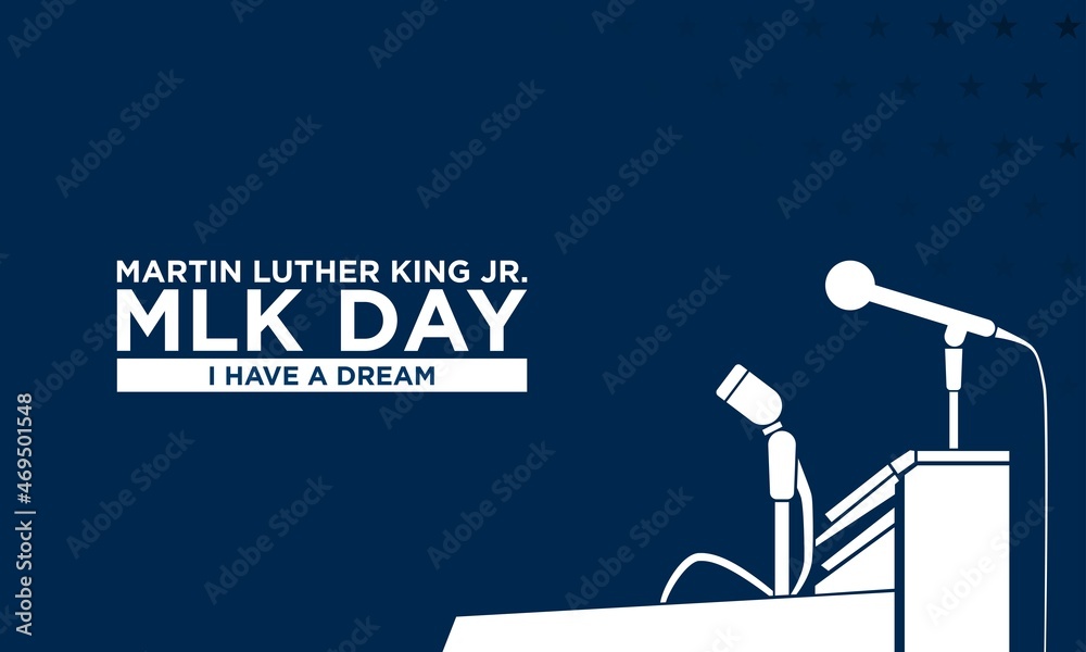 Martin Luther King Jr. Day Background. - obrazy, fototapety, plakaty 