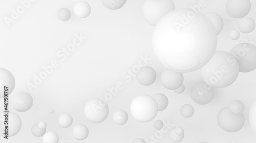 abstract white ball on a white background 3d rendering