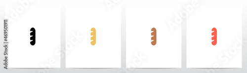 Baguette On Letter Logo Design I