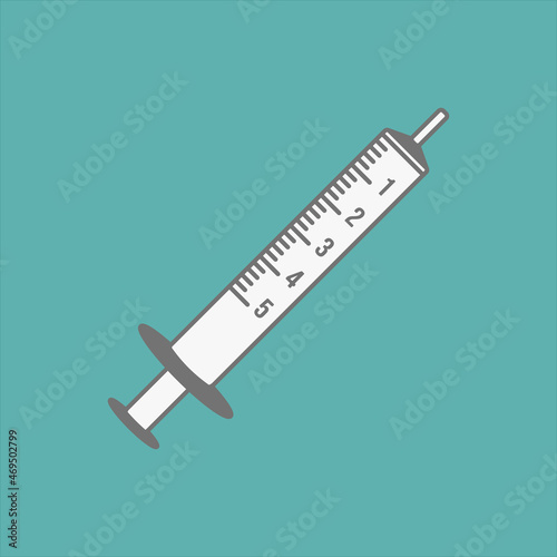 Syringe vaccine. vector