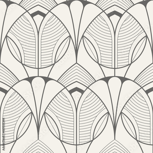 Abstract art deco geometric seamless pattern vector.