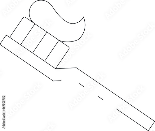 dental icons tooth brush and tooth paste