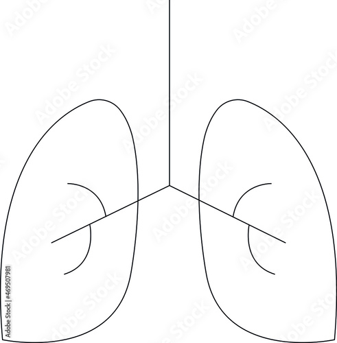 diabetes control icons lungs and breath