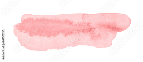 Pastel pink watercolor stain, abstract background for design.