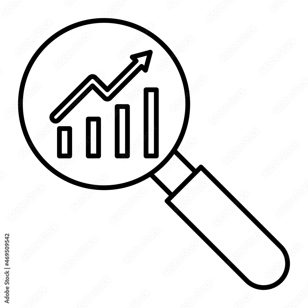 Vector Market Research Outline Icon Design Vector Market Research Outline Icon Design