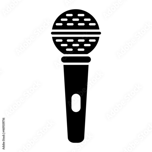  Vector Mic Glyph Icon Design