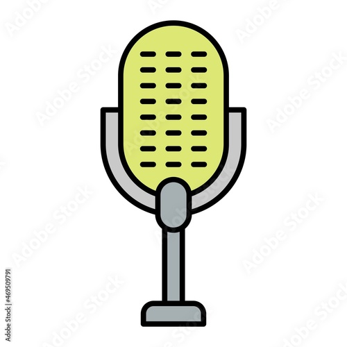 Vector Podcast Filled Outline Icon Design