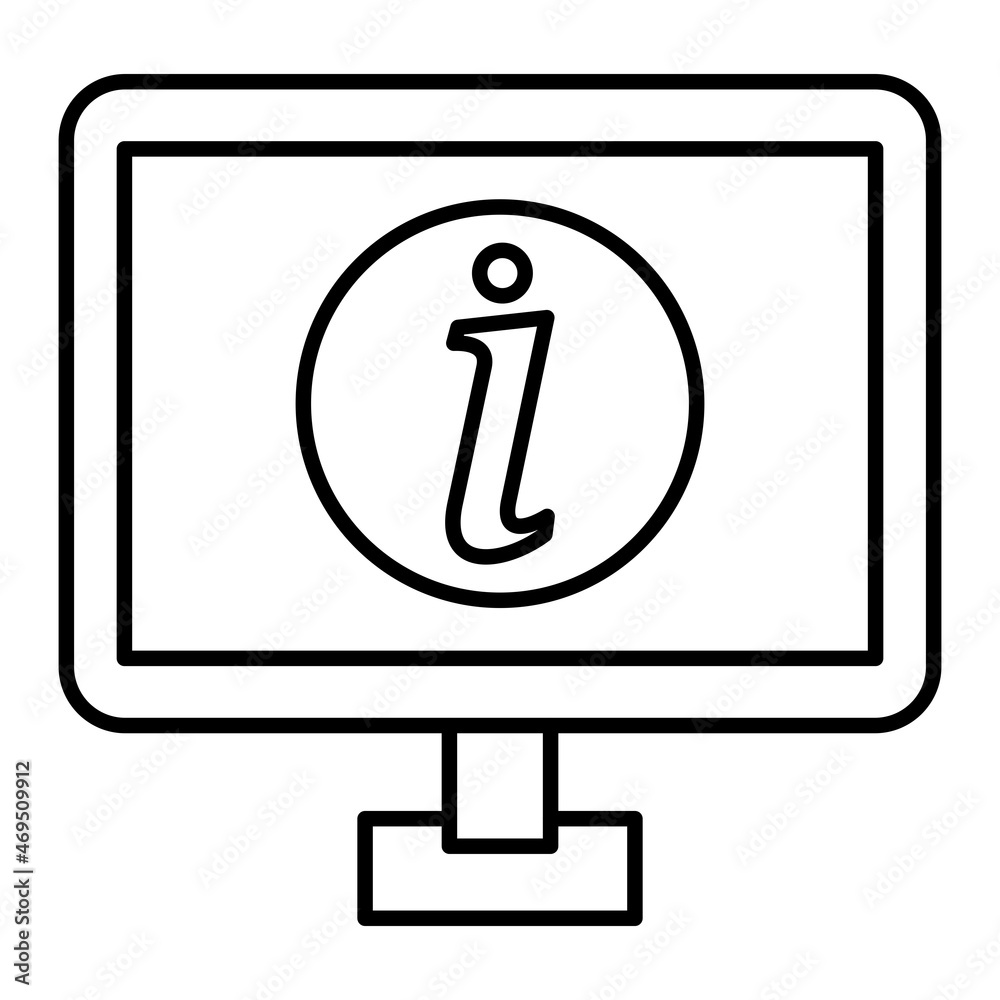 Vector Digital Info Outline Icon Design Vector Digital Info Outline Icon Design