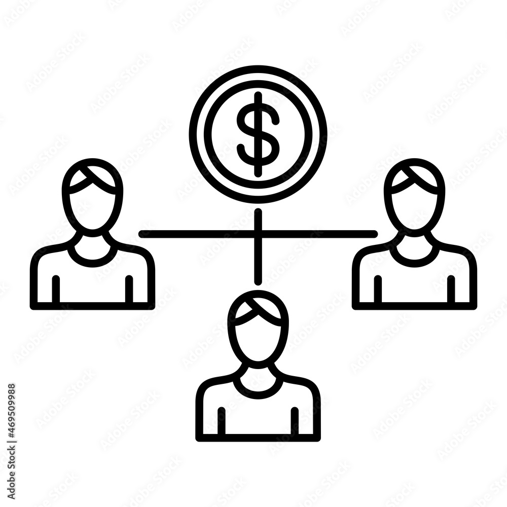 Vector Crowdfunding Outline Icon Design Vector Crowdfunding Outline Icon Design