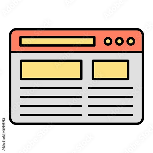 Vector Blog Filled Outline Icon Design