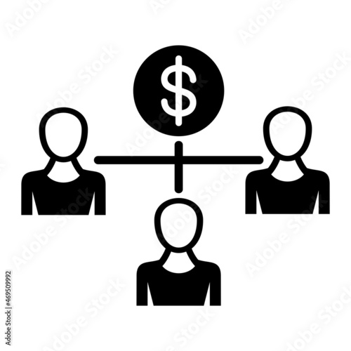 Vector Crowdfunding Glyph Icon Design